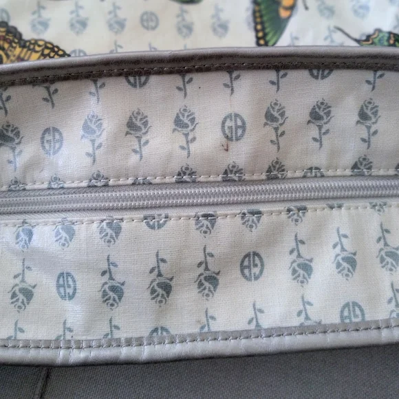 Vintage Giani Bernini Butterflies Handbag Tote Bag Purse - Picture 10 of 16